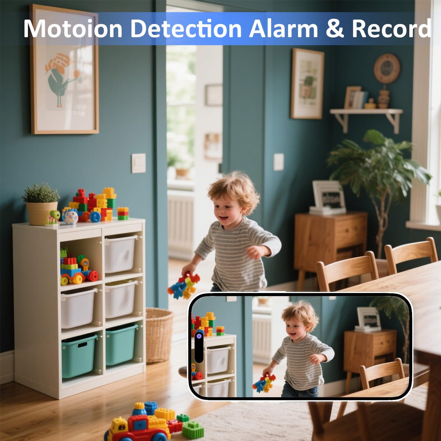 Hidden Camera 1080P WiFi Spy Camera - Spy Cam with Night Vision & Motion Detection, Wireless Indoor Security Camera for Pet/Baby/Nanny, USB Charger, App Live Feed, Smallest Smart for Home Monitoring