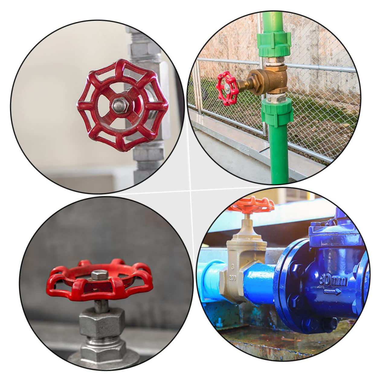 Uonlytech 10pcs Hand Wheel Handles for Water Valves Cast Valve Handles Easy to Install Wheels