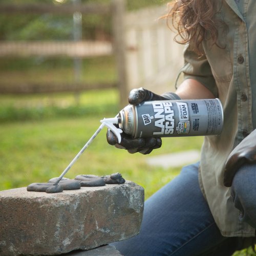 DAP 7565040440 40440 12 oz. Touch 'n Foam Landscape Exterior Filler Adhesive, Black, 12 Ounce