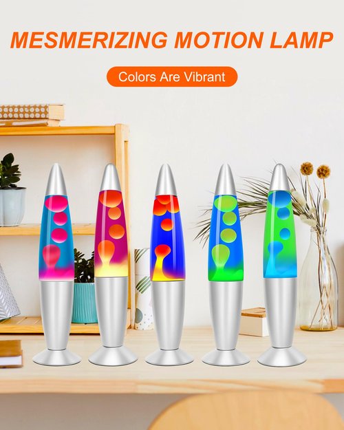 Dalavalampa 16-inch Liquid Motion Lamp for Adults,Teens and Kids Gifts, Blue Liquid Red Wax, Large Magma Lamp Night Lights for Home Decor Living Room Office Bedroom