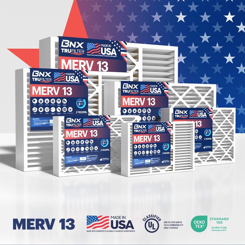 TruFilter 213 Air FIlter, AprilAire 213 Replacement Filter for AprilAire (2-Pack) - MERV 13 - MADE IN USA - HVAC AC Furnace Filters Allergies, Mold, Bacteria, Smoke, MPR 1900 FPR 10 Air Filter