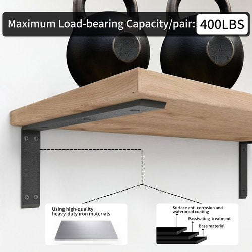 Countertop L Brackets 20 Inch Heavy Duty Granite Countertop Bracket 0.4 Inch Thick 20"x8"x2.5" Hidden Countertop Support Brackets for Quartz/Granite/Wood/Concrete/Laminate Countertops (3pack)