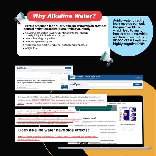 Frizzlife Reverse Osmosis Water Filter - Alkaline Mineral pH+, 600 GPD High Flow, Tankless RO Reverse Osmosis System, Under Sink, Reduce TDS, Compact, 2:1 Drain Ratio, PD600-TAM3