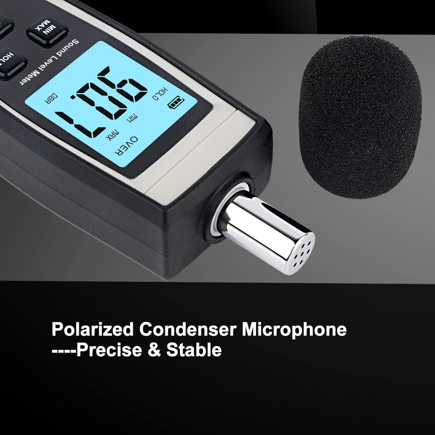 Decibel Meter, Portable SPL Meter (Sound Pressure Level Meter), Digital Noise Meter, Range 30-130dB(A) db Meter, Noise Volume Measuring Instrument, Sound Monitoring Tester (Battery Included) Yellow