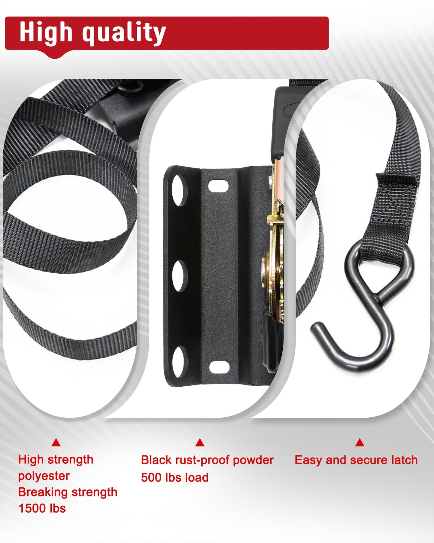 Ultimate Retractable Ratchet Straps for Ford F150, Retractable Truck Bed Ratchet Straps for Ford F150, Compatible with Ford F-150 F250 F350 F450 2015-2025
