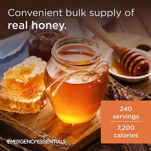 Emergency Essentials, Honey Crystals, Over 3 lbs. of Honey Powder, 30-Year Shelf Life