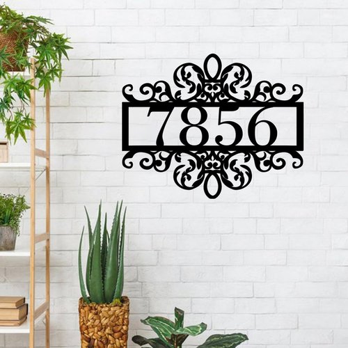 Personalized Home Address Numbers Metal Sign,Custom Street Address Front Door Plaque,Customizied Last Name Sign for Housewarming Gifts,Wall Hanging for Home Decor Apartment Farmhouse Mailbox