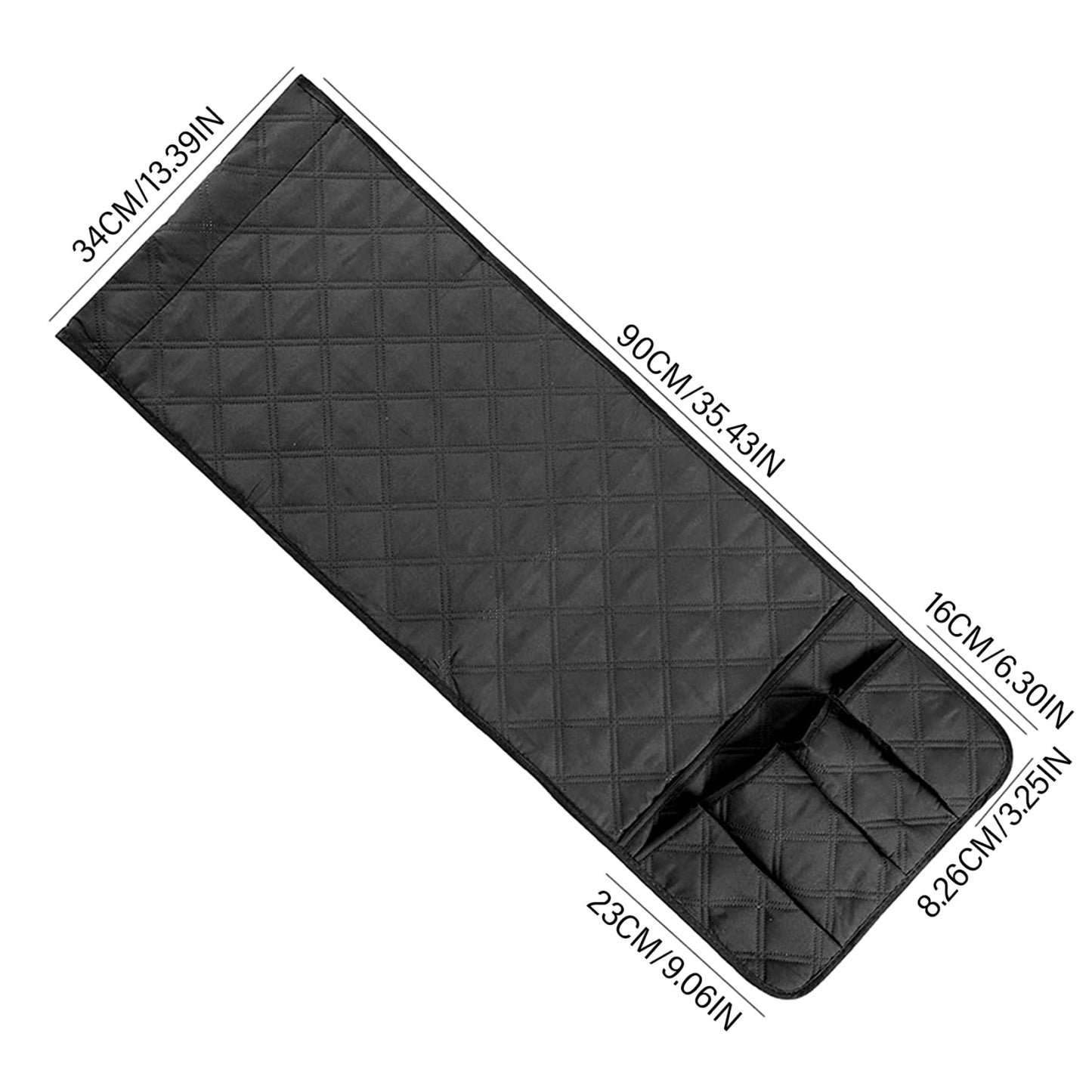Whyzsjnclg Couch Armrest Remote Control Holder, Armchair Caddy, Non-Slip Sofa Armrest Organizer with 5 Pockets for Recliner Couch Sofa Chair, Phone, Book, Magazines