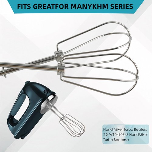 Hand Mixer Turbo Beaters for KitchenAid W10490648 KHM5APWH7 AP5644233 PS4082859 2 Pcs