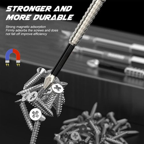 9PCS High-Magnetic Screwdriver Drill Bit Set, Anti-Slip Magnetic Electric Screwdriver Set(25 50 65 70 75 90 100 120 150mm)for Electric & Hand Screwdrivers, Anti-Slip Precision Bits with Enhanced Grip