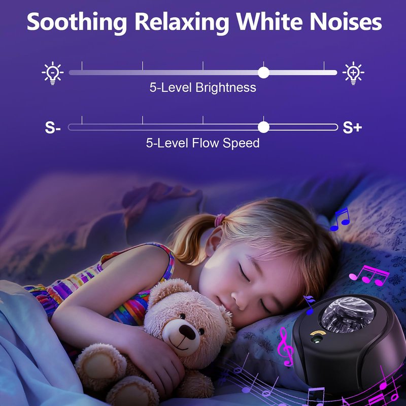 The Largest Coverage Area Galaxy Lights Projector 2.0, FLITI Star Projector, with Changing Nebula and Galaxy Shapes Galaxy Night Light