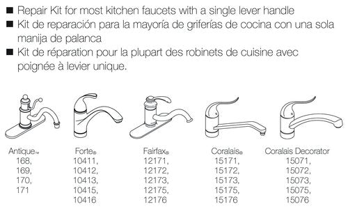 Kohler GP30420 O-Ring Seal Kit for Kitchen Faucets with Bearings, O-Rings and Lube