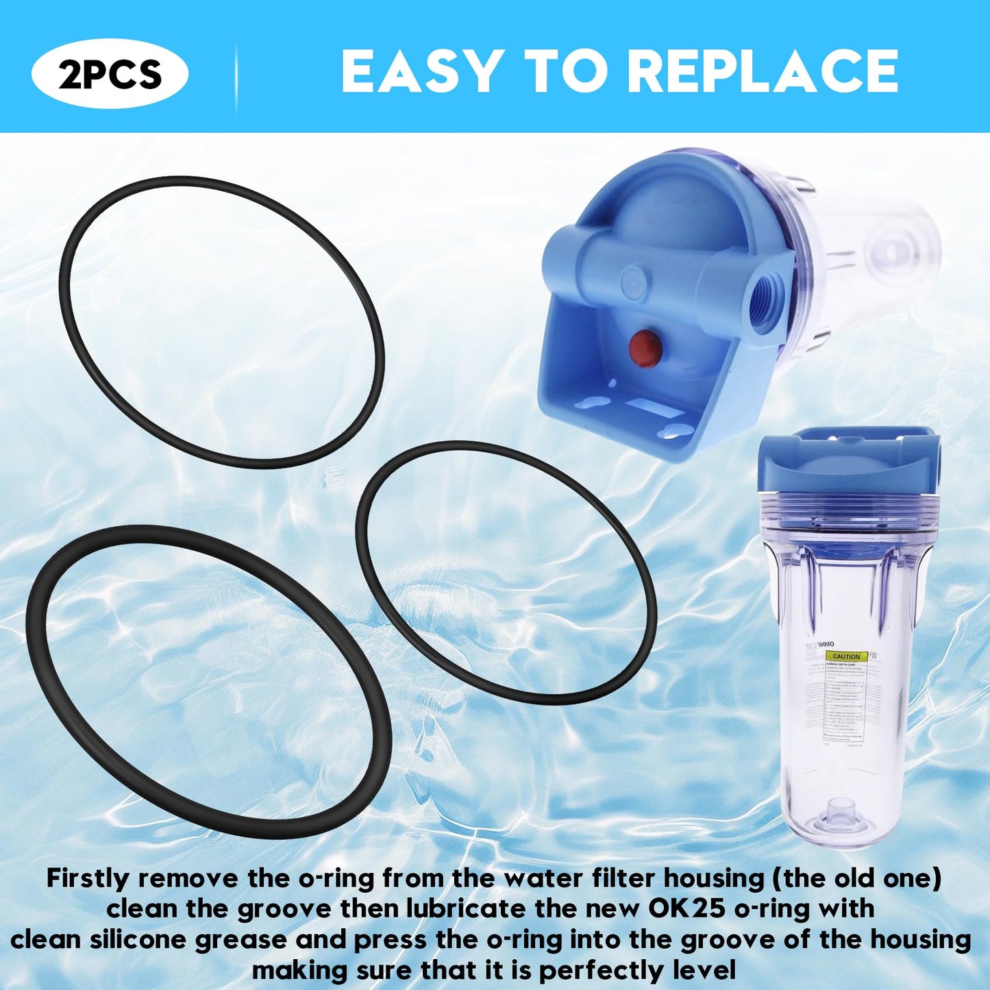 OK25-S6-05 O-Ring OK25 for OmniFilter OB1,WH1,OB5,WH5,U25,U24,and U30 Water Filter housings,Compatible with Culligan HF-150 and HF-360 and Dupont Models WFPF38001C, WFCH2, WFPF2800, WFPF3800