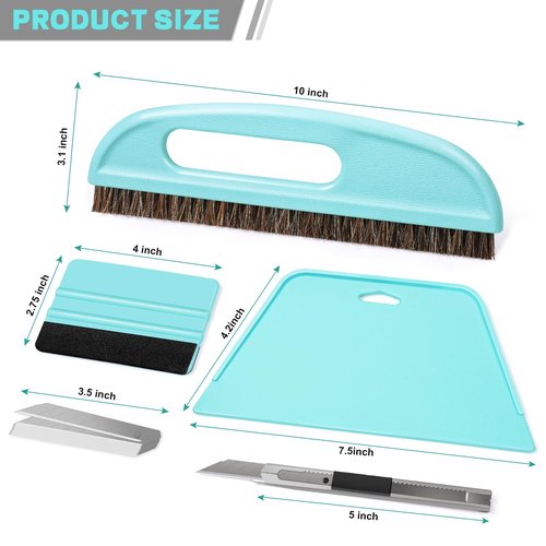 GIRAFVINYL Wallpaper Tool Kit, Wallpaper Smoothing Tool for Peel and Stick Contact Paper Window Film Smoothing Tool Kit