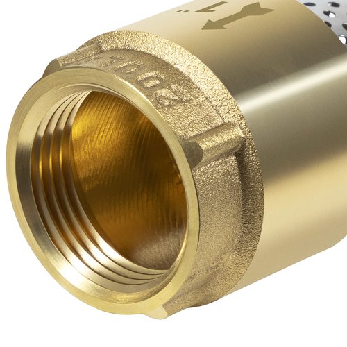No-Lead Brass Foot Valve Heavy Duty Backflow Preventer 1" Foot Valve Female Connection for Maintain Pressure & Prevent Reverse Flow, Compatible with All Brands