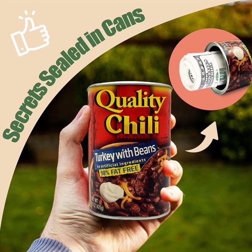 Fake Soup Can Diversion Safe - Keep Your Valuables Safe - like Jewelry, Cash, Money, Coins, Car Keys - Storage Home Security - Turkey