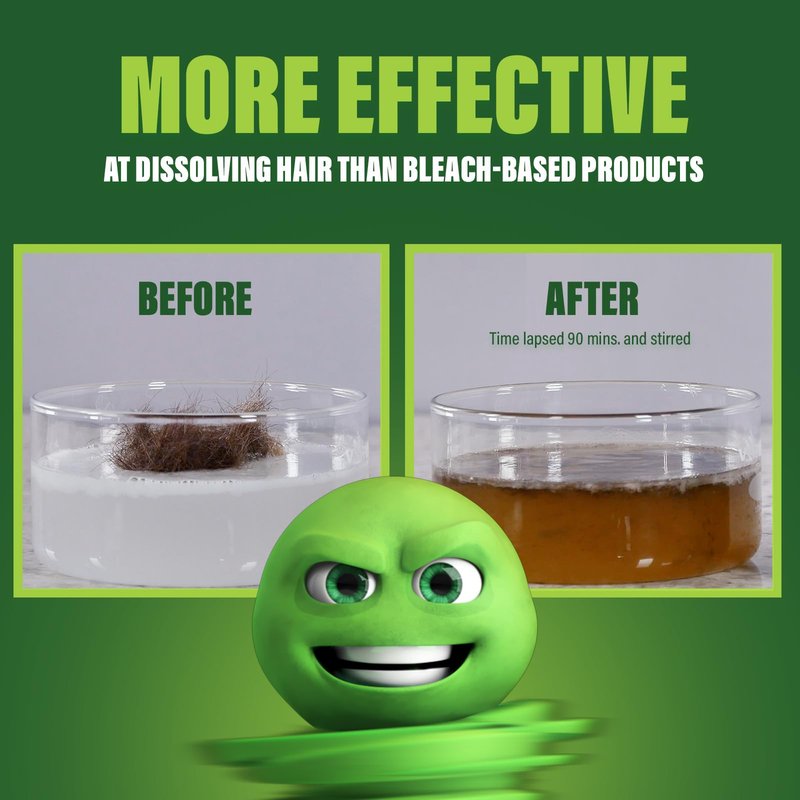 Green Gobbler Industrial Strength Grease and Hair Drain Clog Remover | Drain Cleaner Gel | Safe for Pipes, Toilets, Sinks, Tubs, Drains & Septic Systems | 1 Gallon