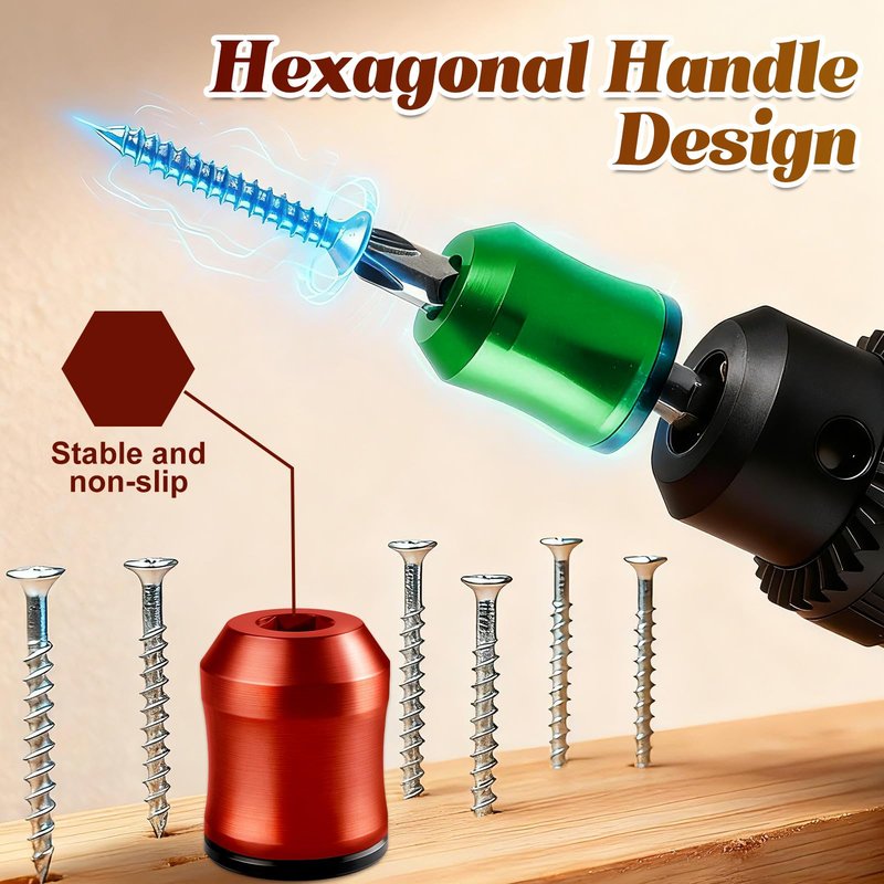 3PCS Upgrade Screwdriver Head Magnetic Ring, Strong Magnetic Screw Holder Ring for Power Bits & Hex Screwdrivers, Removable Household Tool Metal Screw for Power Tools, Mechanics & Carpenters (Mix)