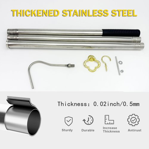 Alaisee Attic Pull Down Hook System Kit, Heavy Duty Ladder Door Stairs Puller Rod Pole Replacement for Ropes Cord String