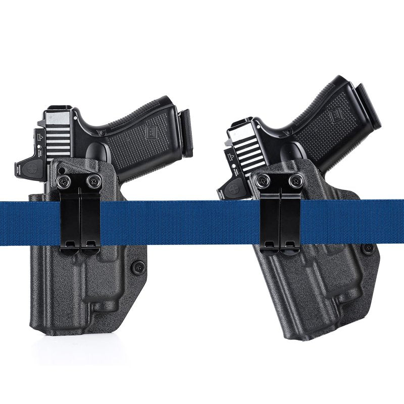 IWB Compatible with Glock 19 Gen 3/4/5/6 19X 23 32 44 45 Olight PLX Tactical Flashlight Holster for Concealed Carry, Right Hand Draw, Appendix Carry Holster for Glock G19 with Olight PL-X Pistol Light