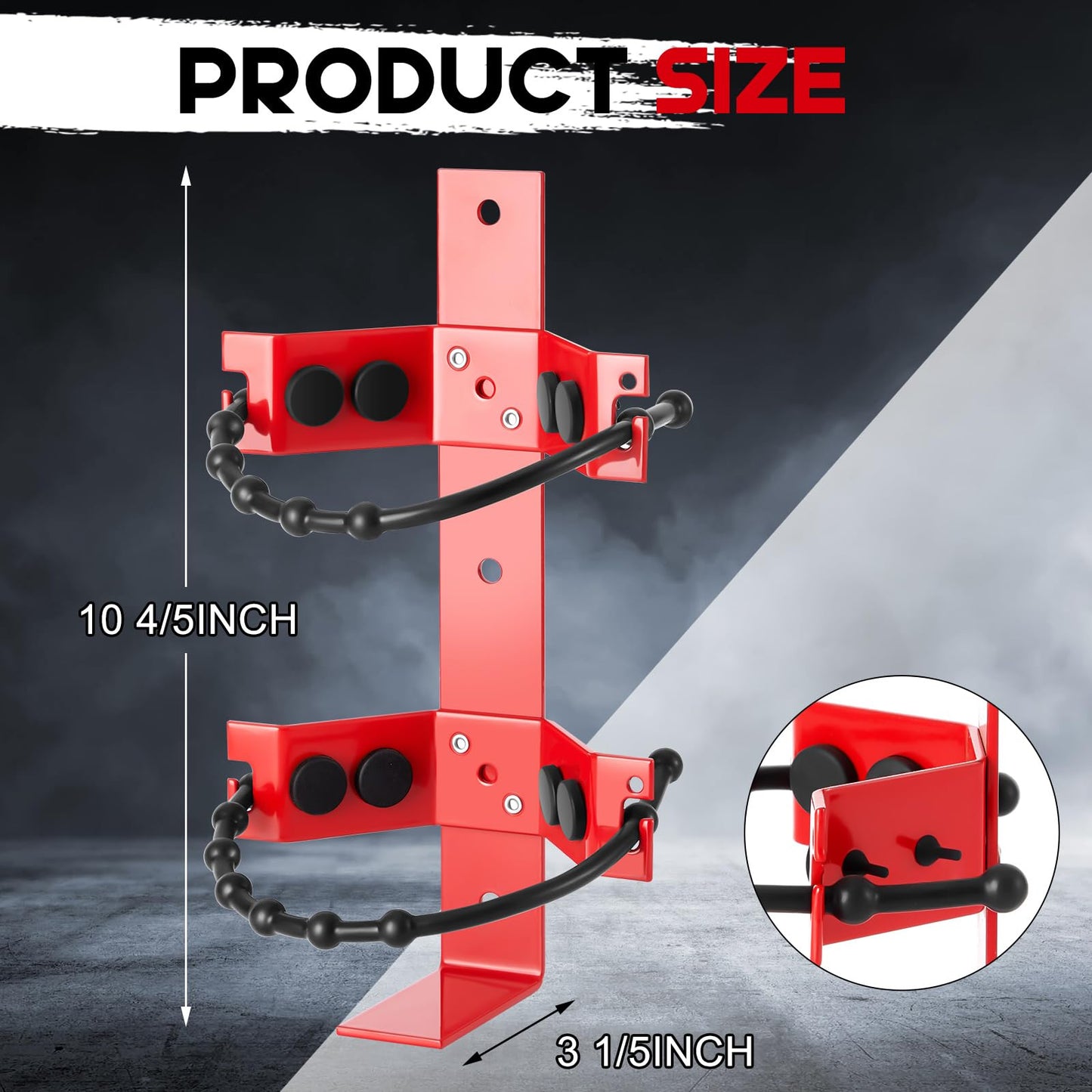 RattanView 4 Pcs Fire Extinguisher Mounting Bracket Heavy Duty Extinguisher Holder Metal Bracket for Vehicle for 2.5, 5 and 10 lb Fire Extinguishers (2.5 and 5lb)