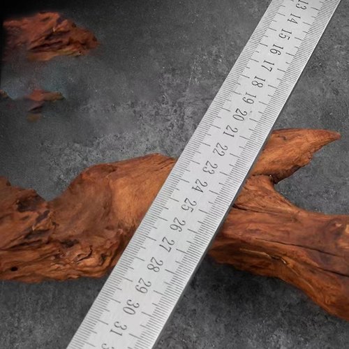 Heavy Duty Ruler Self Defense, Stainless Steel 20 Inch Metal Rulers, Self Defense Ruler Hand Centimeter Inch Dual Scale Measuring Tool with Holster for Easy Measurements (2PCS)