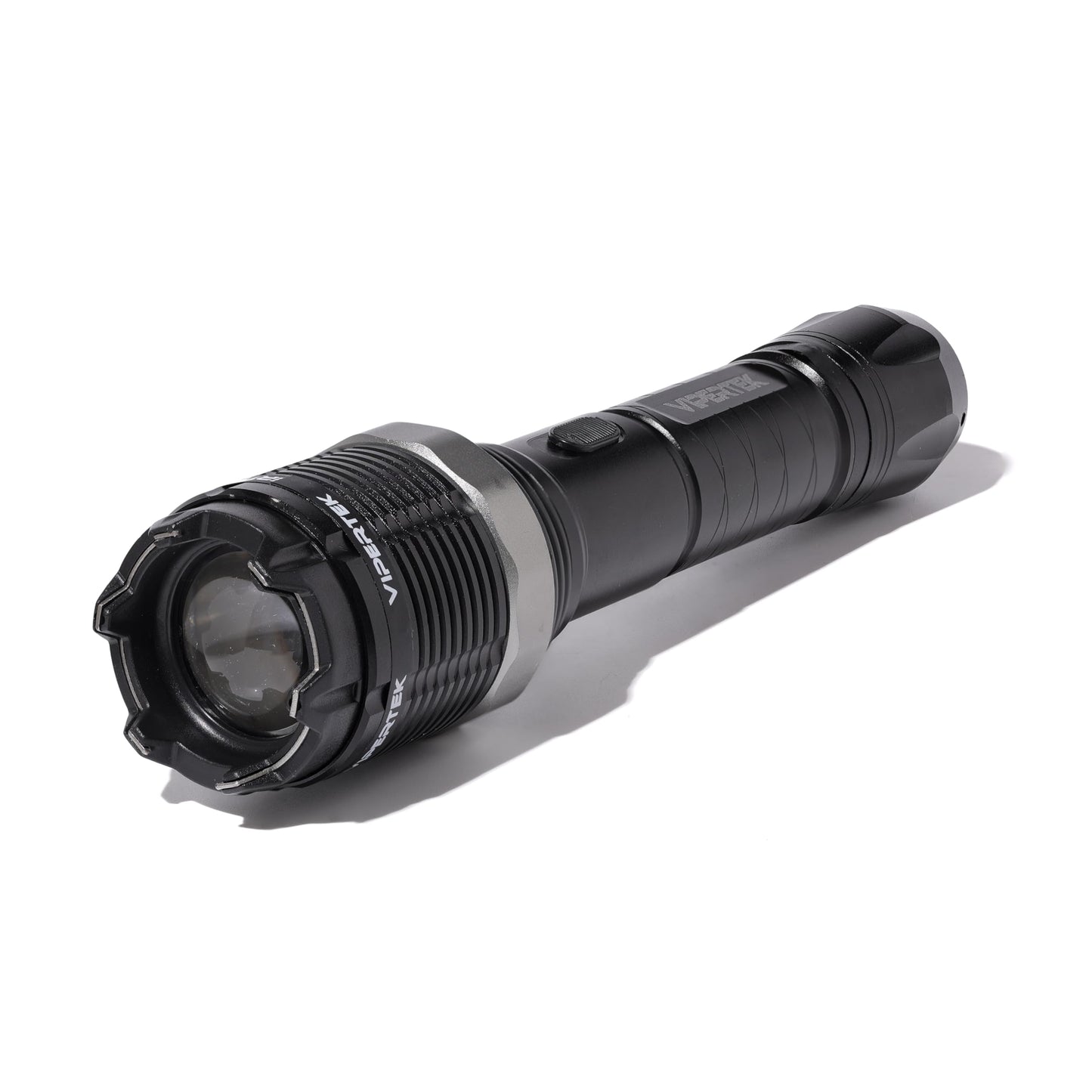 VIPERTEK VTS-T01 Aluminum Stun Gun for Self Defense Rechargeable with LED Flashlight