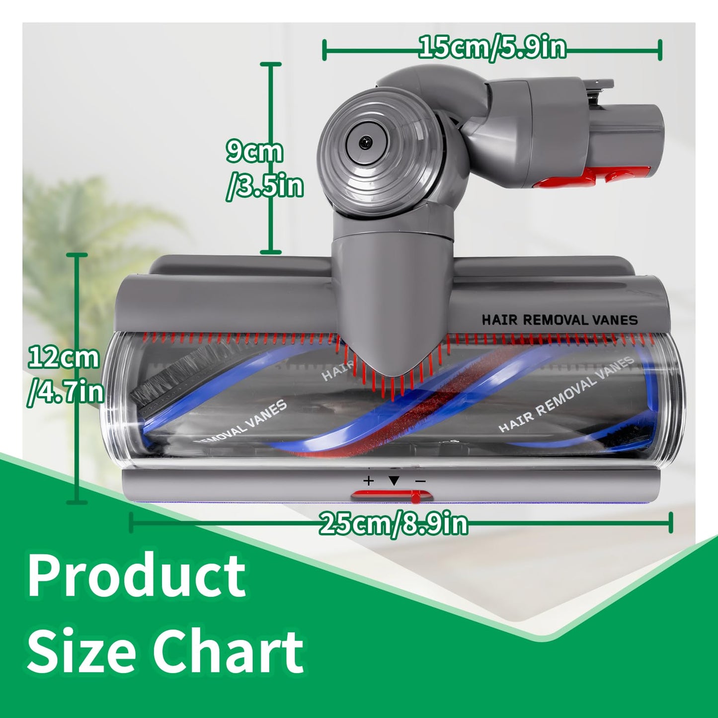 High Torque Brush Head Replacement for Dyson V11 V15 V10 Models, Upgraded Anti-Tangle Attachment with Adjustable Suction Compatible with Dyson Parts 970100-05 Premium Vacuum Accessory