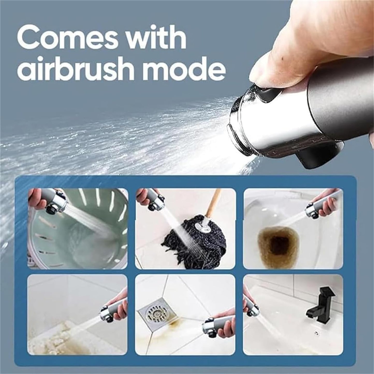 2025 NEW Ion Drops Shower Head,Filtered Shower with Handheld, Many Spray Modes Turbo with Built-in Filter ON/OFF Switch Handheld Turbo Showerhead (Grey)
