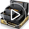 Flyvole 60 PCS Tool Box Organizer Tray - 5 Sizes, Black (XL-XS) 60 Pieces