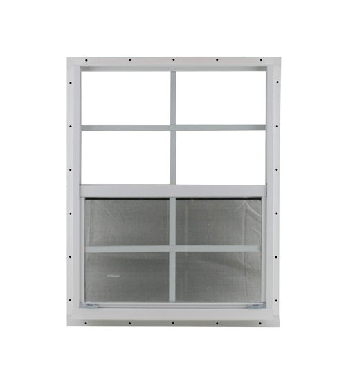 Shed Windows and More 24" X 27" Window Aluminum Frame White Flush Safety/TEMPERD Glass Storage Sheds Playhouse Tree House