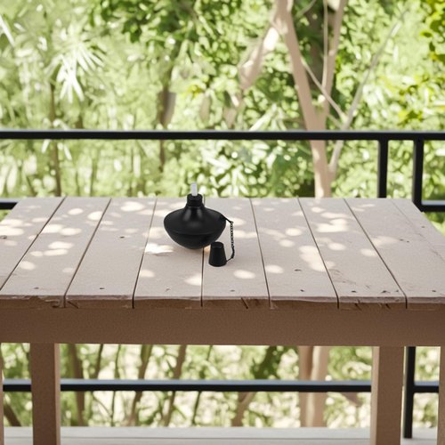 UPKOCH Tabletop Tiki Torch Refillable Metal Oil Lamp Canister with Wick Cover for Outdoor Decor for Garden Patio Enhancements Lightweight Design
