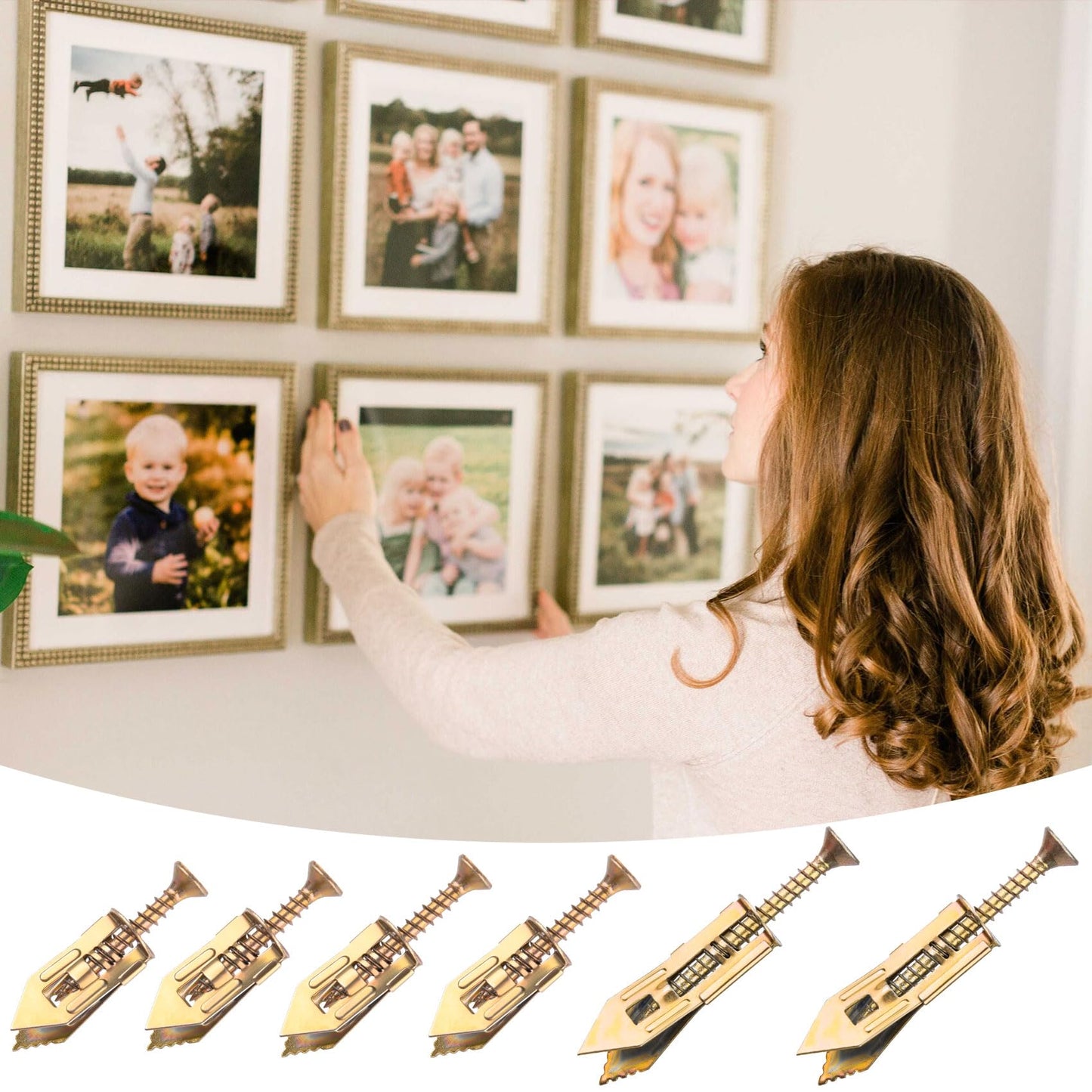 PAGOW 60 Pcs Self-Drilling Anchors, Ancors and Screws for Heavy Duty, Metal Screw Anchors Kit, No Drill and Holes in Wall (3 Sizes)