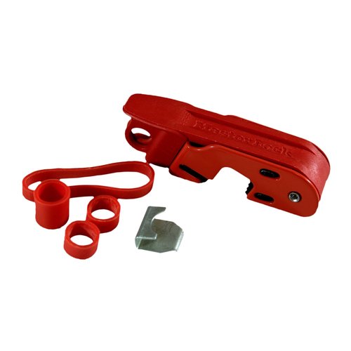 Master Lock 493B Grip Tight Circuit Breaker Lockout, OSHA Compliant, for Standard Height and Tie-Bar Toggles, Powder Coated Steel, Reinforced Polymer Circuit Breaker Lockout