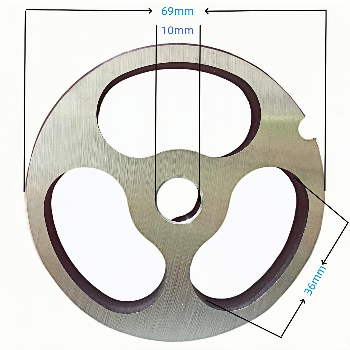 For Hobart, LEM, Cabelas, Weston and FGA Food Chopper, MTN Meat Grinders of #12 Stainless Steel Meat Grinder Plate Discs Blades,Cutting Disks Heavy Duty. (3 Big Hole Plate)