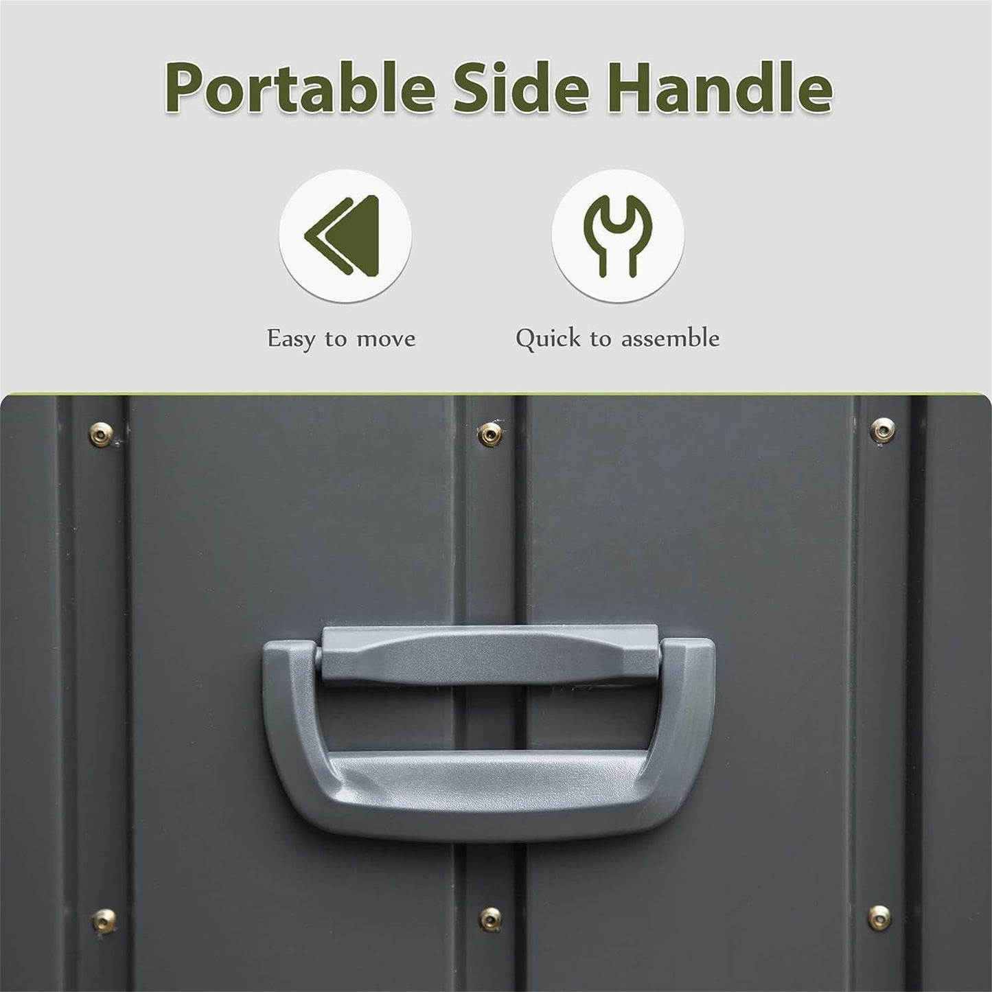 Heavy-Duty Outdoor Metal Storage Box Dark Gray Lockable Water-Resistant Deck Box for Patio Garden Tools Organization Rust-Resistant Outside Storage Box (150 Gallon)