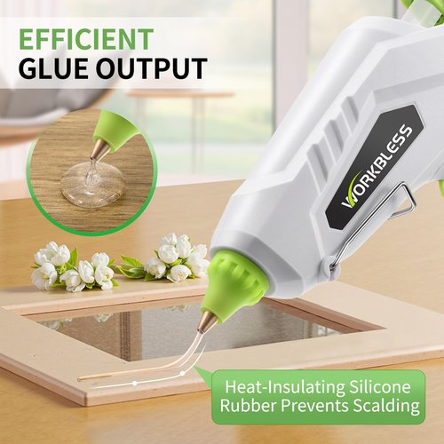 WorkBless WorkBless Hot Glue Gun, Dual Temp Glue Gun 60W/100W, Fast Heating Heavy and Duty Glue Gun with 20PCS Full Size Glue Sticks for Arts, Home Repair, Professional DIY & Industrial Use