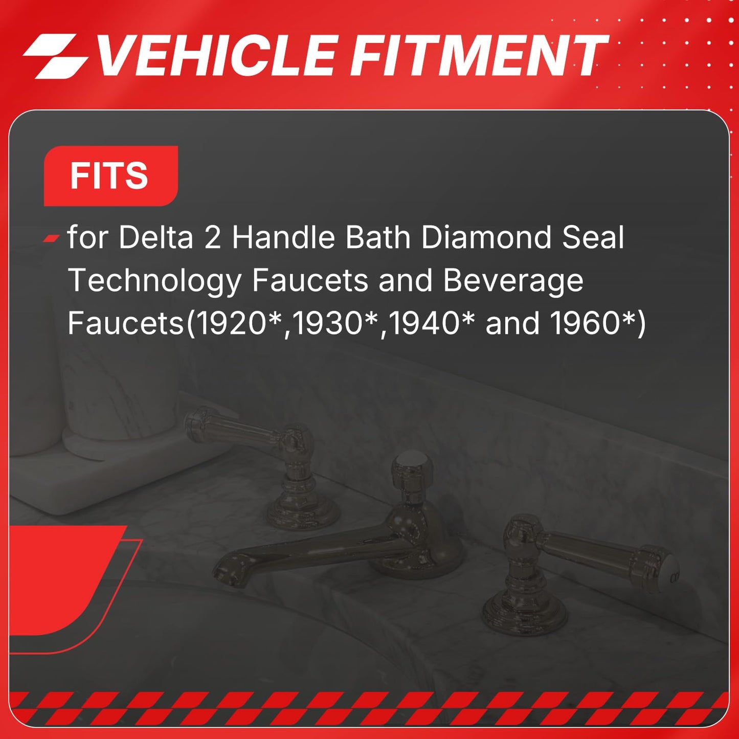 RP60400 Valve Hot and Cold Bathroom Faucet Cartridge Sink Handle Valve Stem Assembly Compatible with Delta 2 Handle Bath Diamond Seal Technology Faucets and Beverage Faucets