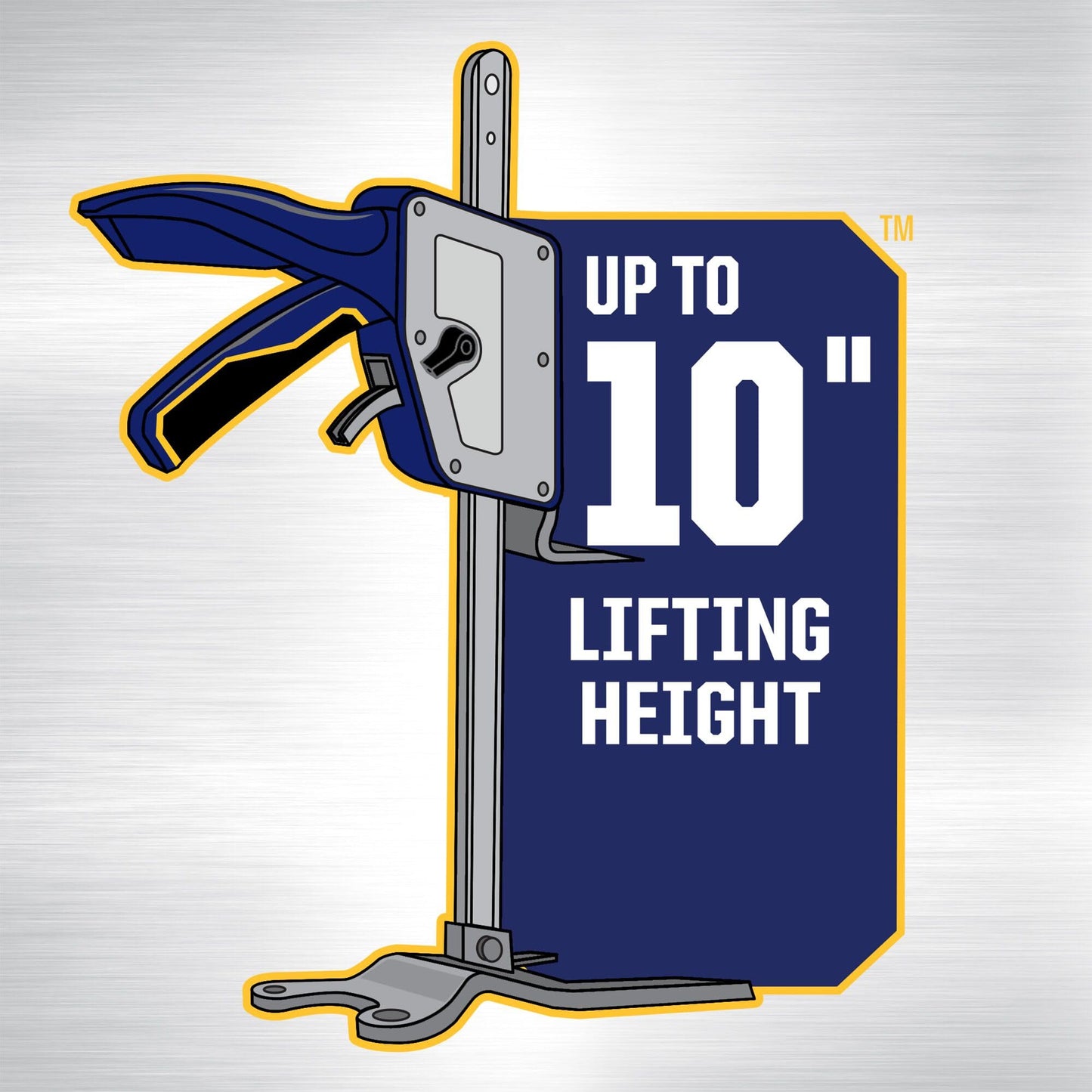 IRWIN Quick-Lift Construction Jack, Hand Lifting Jack Tool, Multifunctional, Lift up to 10" and Lift Capacity 330 lbs (IRHT83100)