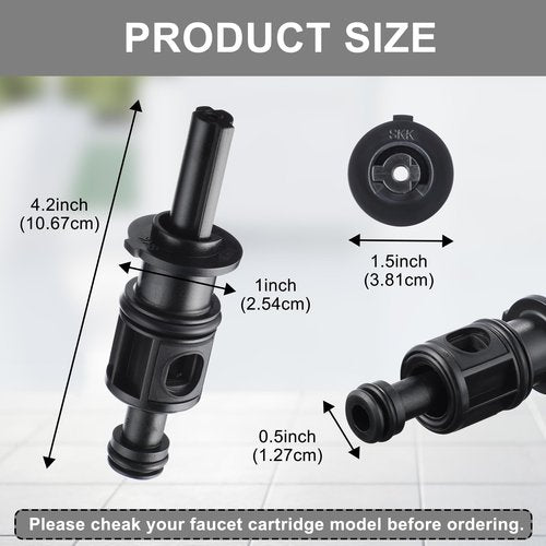 Dreyoo 2 Pack Compatible with 9742920 S742920 Pull and Turn Tub Shower Cartridge, Compatible with Pfister Avante Kitchen, Lavatory, Tub Faucet, Shower Valve Cartridge Replacement Part (Plastic Stem)
