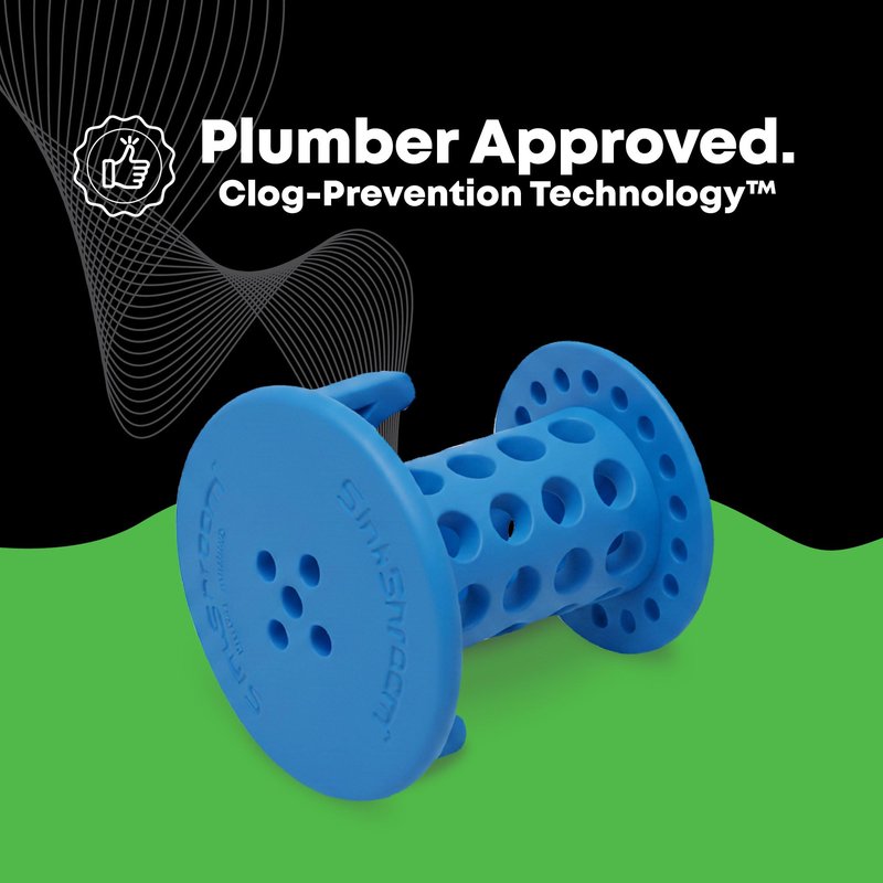 SinkShroom SSBLU988 Sink Drain Protector Hair Catcher/Strainer/Snare, Blue