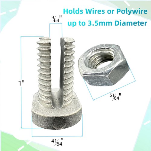 CYM-INSIST 25 Psc Split Bolt Joint Clamp Wire Connector, Ideal for Fence Clamp, Hot Wire Connection Securing Line Clamp/Tap, Electric Fence Accessories