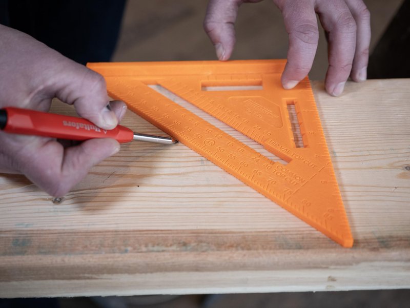 Johnson Level & Tool RAS-70B-ORAN Structo-Cast Rafter Square, 7", Orange, 1 Square