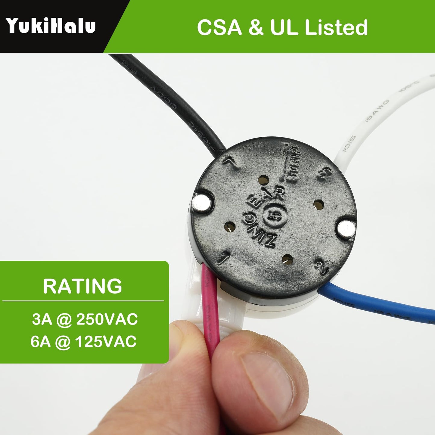 YukiHalu Ceiling Fan Pull Chain Switch 3 Speed 4 Pre-Installed Wires, ZE-208S, Replacement Fan Light Switch for Ceiling Fans and Light Kits (Antique 1Pack)