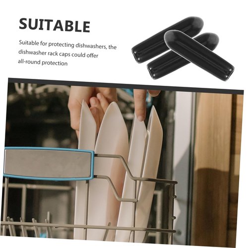 OSALADI 200pcs Dishwasher Rack End Caps Durable Dishwasher Prong Tip Covers for Protection and Repair Easy to Install