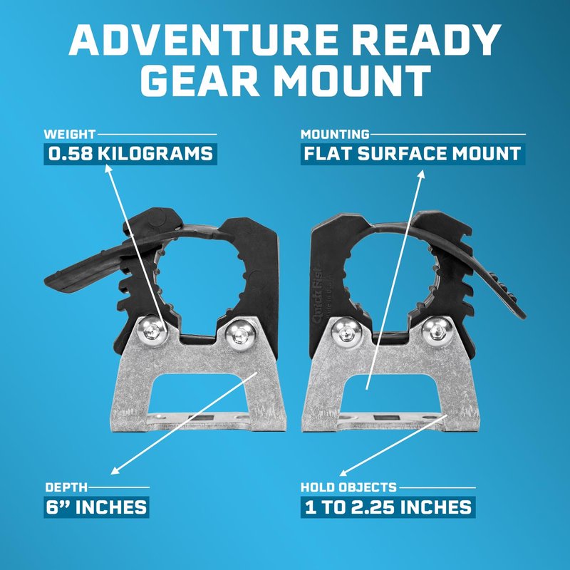 Rago Fabrication Molle Panel Mounts with Quick Fist Clamps for Shovels and Axes - CNC Cut Aluminum Mounting Brackets for Truck Beds - Made in USA