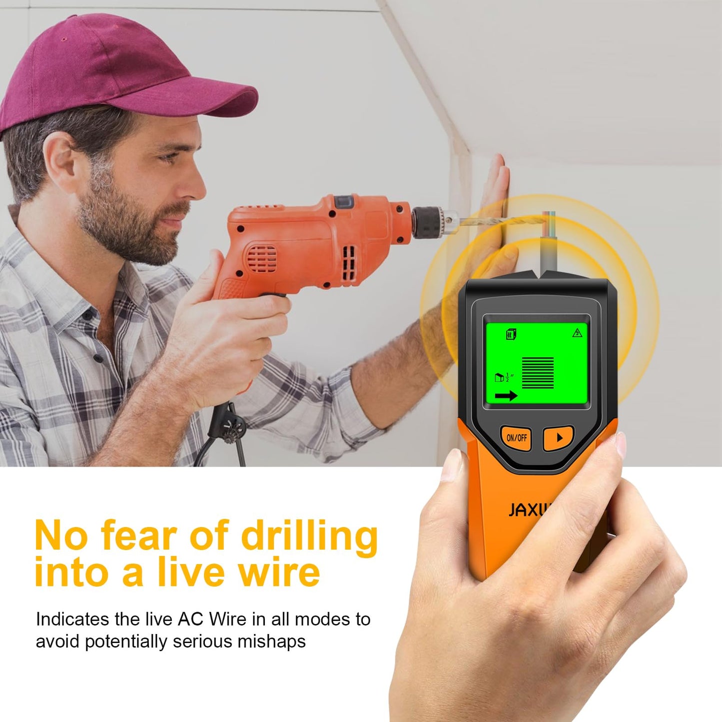 Stud Finder Wall Scanner - 5 in 1 Stud Finder Tool, Stud Detector Beam Finders for the Center and Edge of Wood AC Wire Metal Studs Joist