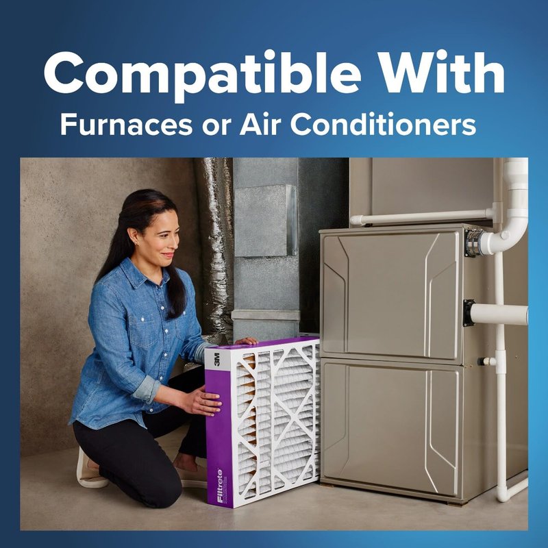 Filtrete 20x25x4(SlimFit), AC Furnace Air Filter, MPR 1550 DP, Healthy Living Ultra Allergen Deep Pleat, 4-Pack, Fits Lennox & Honeywell Devices (exact dimensions 19.5 x 24.5 x 3.75)