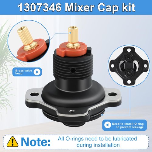 1307346 Mixer Cap Sp Kit and GP800820 Pressure Balancing Unit Cartridge Compatible with Kohler Shower Valve, Shower Cartridge Replacement Repair Kit for Rite-Temp and K-304 Shower Valve, Retro
