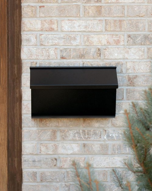 Architectural Mailboxes Woodlands™ Wall-Mounted Mailbox for Outside, Rust-Resistant Galvanized Steel Metal Medium Mail Box, White Modern Wall Mailbox